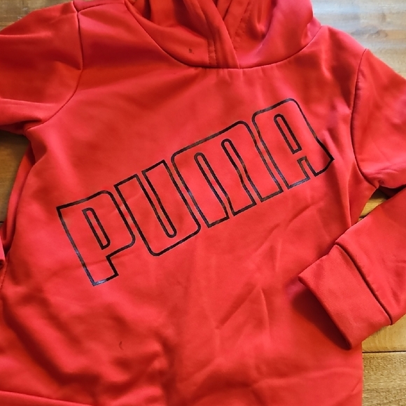 PUMA Kids Red Hoodie and Black Joggers Set - Picture 6 of 7